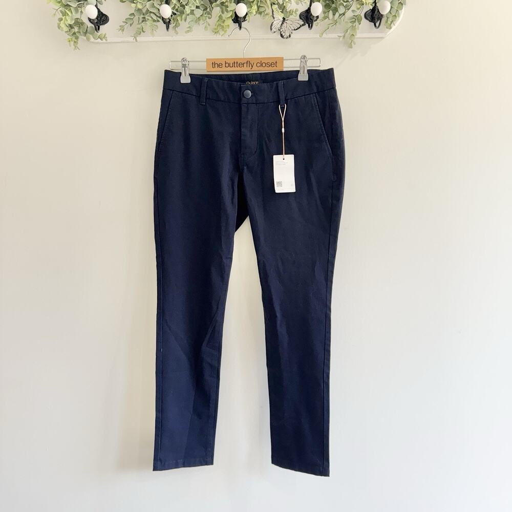 Quince Navy Blue Men's Organic Cotton Stretch Chinos Tapered Pants Size 30-30 - Picture 1 of 6